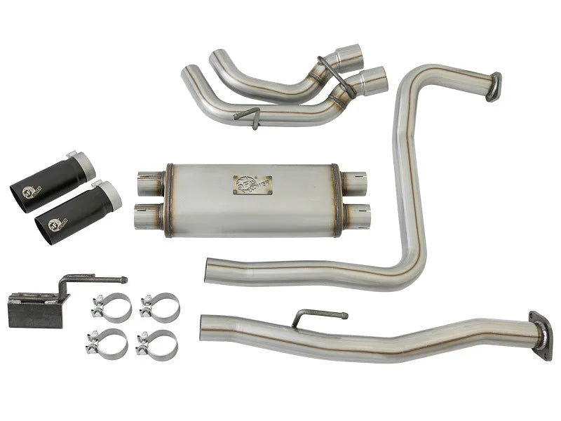 aFe Rebel Series 3in 409 SS Cat-Back Exhaust w/ Black Tips 04-15 Nissan Titan V8 5.6L - Additional View 9
