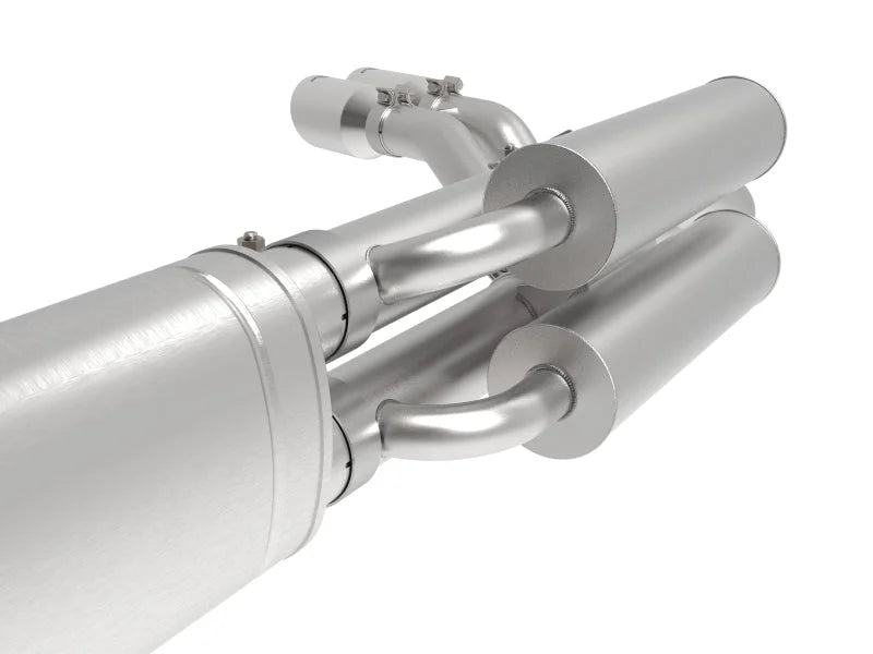 aFe Rebel Series 3in 409 SS Cat-Back Exhaust w/ Polish Tips 17-20 Ford F-250 V8 6.2L - Additional View 5