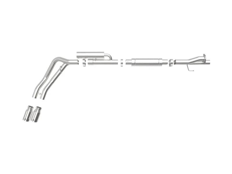 aFe Rebel Series 3in 409 SS Cat-Back Exhaust w/ Polish Tips 17-20 Ford F-250 V8 6.2L - Additional View 6