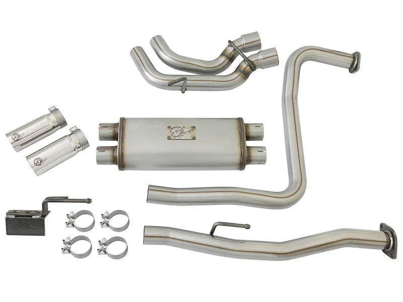 aFe Rebel Series 3in SS Cat-Back Exhaust System w/ Polished Tip 04-15 Nissan Titan V8 5.6L - Additional View 7