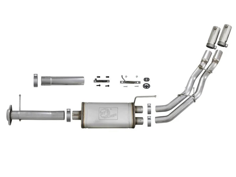 aFe Rebel Series 3in. to 2.5in. 409 SS C/B Exhaust 11-14 Ford F-150 V6-3.5L (tt) - Polished Tip - Additional View 6
