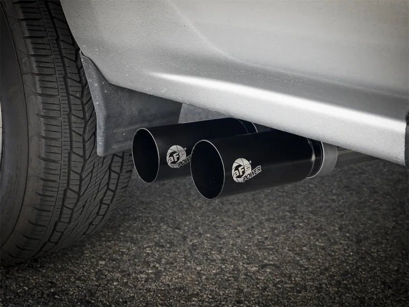aFe Rebel Series 3in to 2.5in 409 SS Cat-Back Exhaust w/ Black Tips 09-18 GM Silverado/Sierra 5.4L - Side View