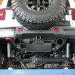 Load image into Gallery viewer, aFe Rebel Series 409 Stainless Steel Cat-Back Exhaust 18-21 Jeep Wrangler JL 2.0L (t) - Black Tip - Back View