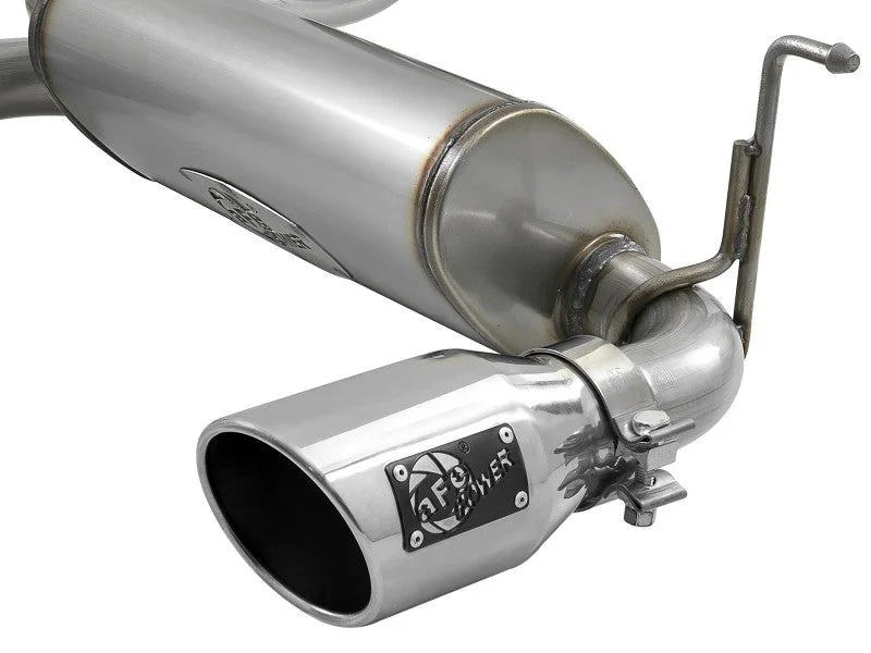 aFe Rebel Series 409 Stainless Steel Cat-Back Exhaust 18-21 Jeep Wrangler JL 2.0L (t) - Polished Tip - Additional View 6