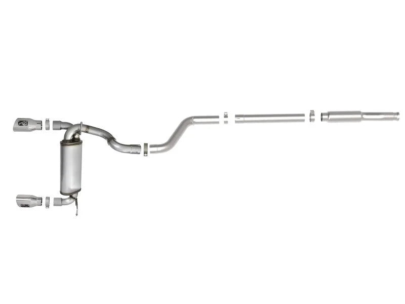 aFe Rebel Series 409 Stainless Steel Cat-Back Exhaust 18-21 Jeep Wrangler JL 2.0L (t) - Polished Tip - Additional View 7