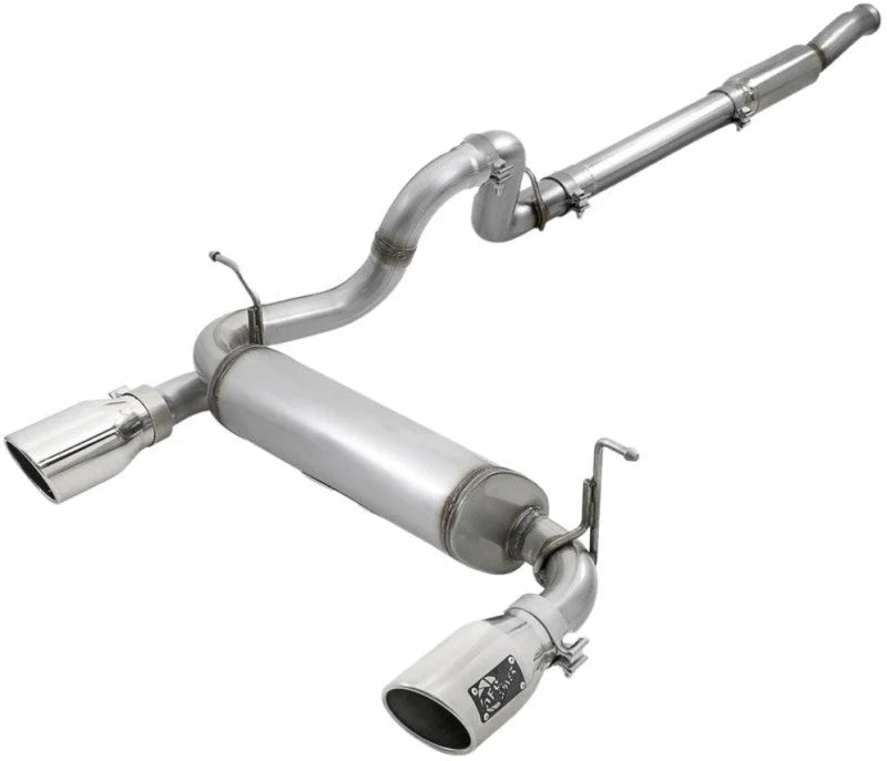 aFe Rebel Series 409 Stainless Steel Cat-Back Exhaust 18-21 Jeep Wrangler JL 2.0L (t) - Polished Tip - Additional View 8