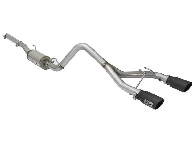aFe Rebel Series CB 2.5in Dual Center Exit SS Exhaust w/ Black Tips 07-15 Jeep Wrangler 3.6L/3.8L V6 - Installation View