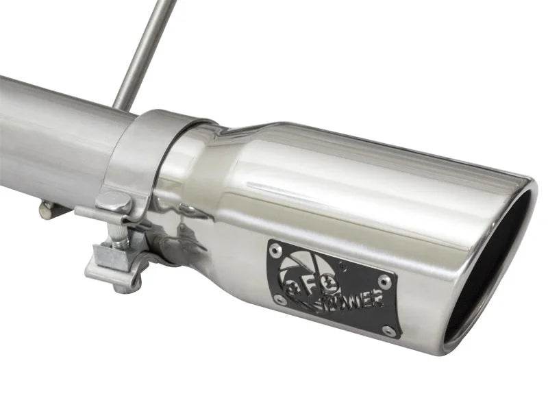 aFe Rebel Series CB 2.5in Dual Center Exit SS Exhaust w/ Polish Tip 07-15 Jeep Wrangler 3.6L/3.8L V6 - Installation View