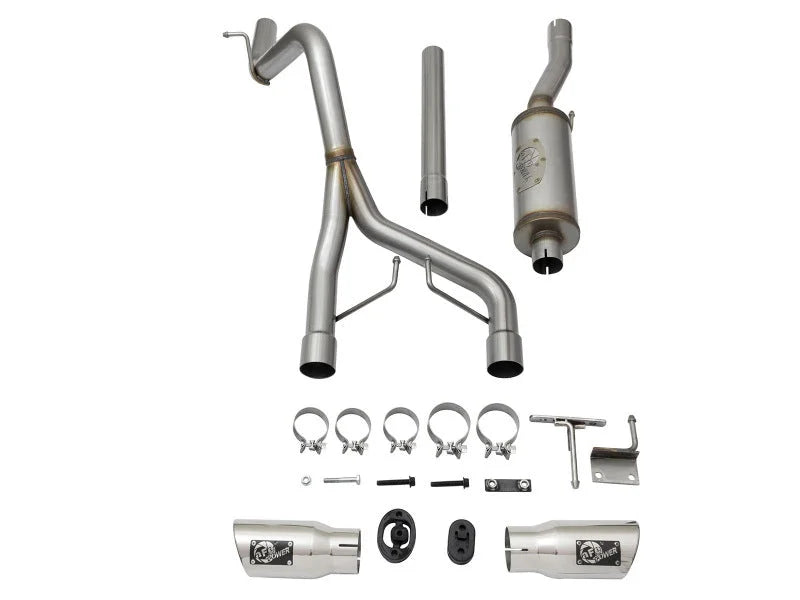 aFe Rebel Series CB 2.5in Dual Center Exit SS Exhaust w/ Polish Tip 07-15 Jeep Wrangler 3.6L/3.8L V6 - Additional View 5