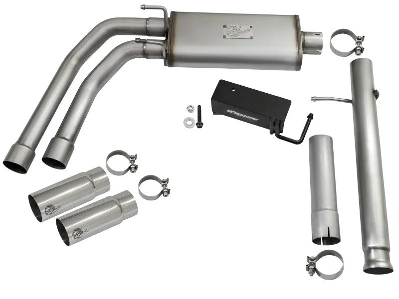 aFe Rebel Series CB 3in Middle Side Exit SS Exht w/Polish Tips 09-16 Chevy Silverado/GMC Sierra 1500 - Additional View 5