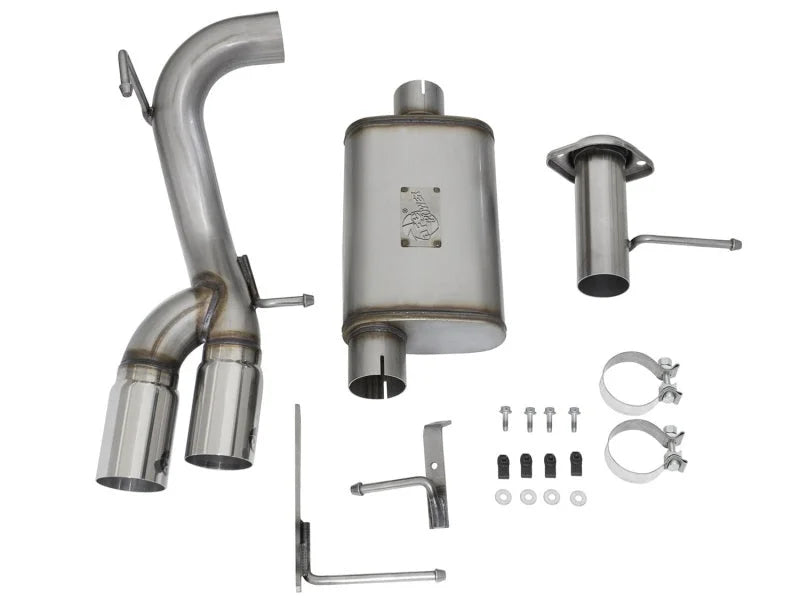 aFe Rebel Series CB 3in Middle Side Exit SS Exht w/Polish Tips 15-17 Chevy Colorado / GMC Canyon - Additional View 9