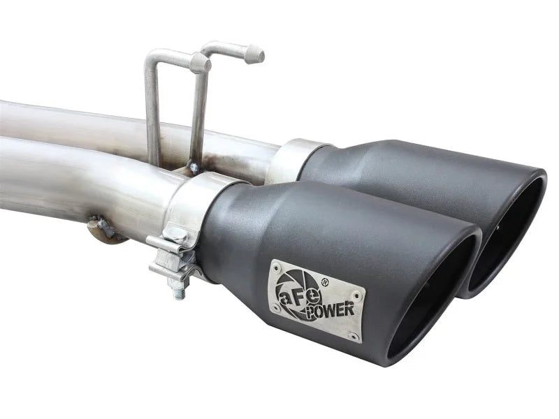 aFe Rebel Series Cat-Back 2.5in Dual Center Exit SS Exhaust w/ Black Tips 07-14 Jeep Wrangler V6 - Additional View 6