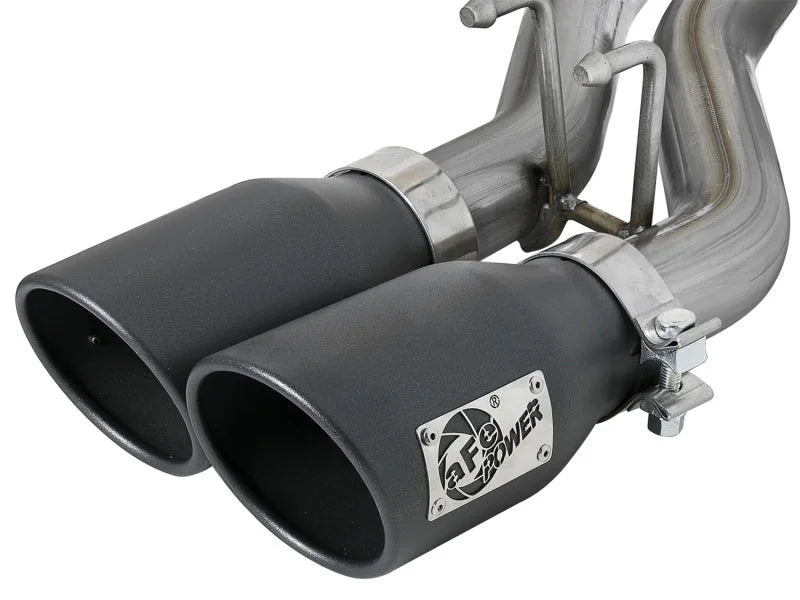 aFe Rebel Series Cat-Back 2.5in Dual Center Exit SS Exhaust w/ Black Tips 07-14 Jeep Wrangler V6 - Additional View 7