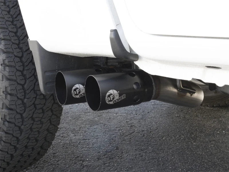 aFe Rebel Series DPF-Back 3in Side Exit SS Exhaust w/ IC Black Tip 2016 GM Colorado/Canyon 2.8L (td) - Side View