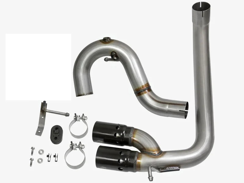 aFe Rebel Series DPF-Back 3in Side Exit SS Exhaust w/ IC Black Tip 2016 GM Colorado/Canyon 2.8L (td) - Back View