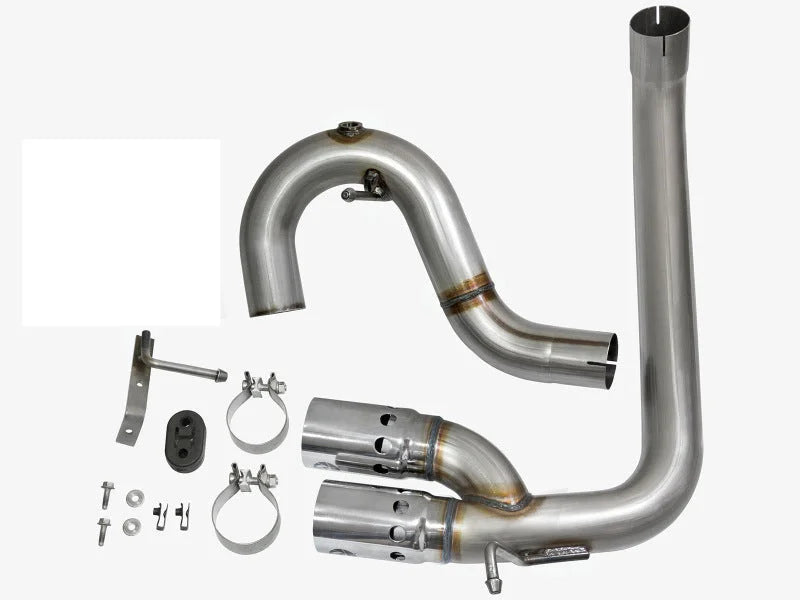 aFe Rebel Series DPF-Back 3in Side Exit SS Exhaust w/ IC Polished Tips 2016 GM Colorado/Canyon 2.8L - Additional View 6
