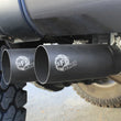 Load image into Gallery viewer, aFe Rebel Series Exht 3in SS Middle Side Exit CB w/ Black Tips 11-14 Ford F150 Ecoboost V6 3.5L (tt) - Side View