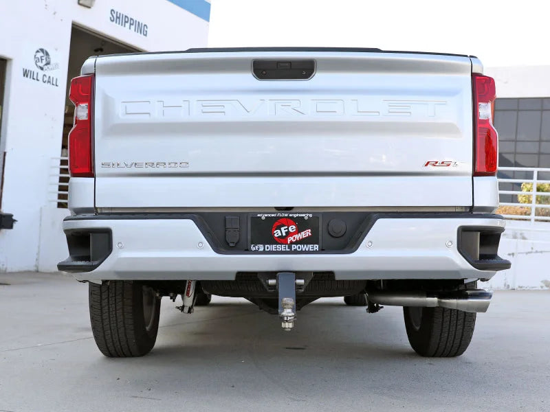 aFe Rebel XD Series 3 IN 304 Stainless Steel DPF-Back Exhaust w/Dual Polished Tips - Installation View