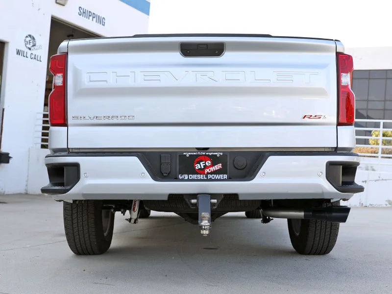 aFe Rebel XD Series 3 IN 304SS DPF-Back 23-24 GM Trucks L6-3.0L (td) LZ0- Dual Black Tip - Installation View