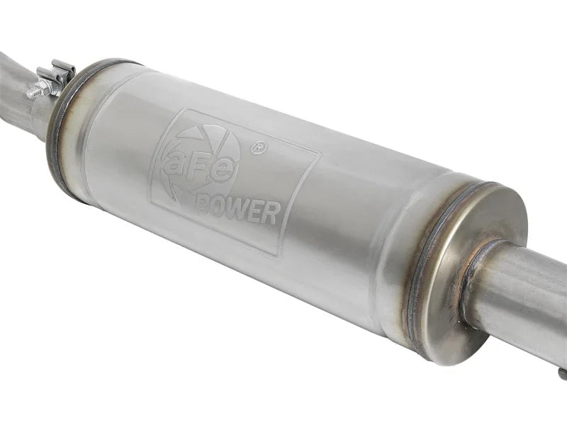 aFe Rock Basher 3in 409 SS Cat-Back Turn-Down Exhaust 12-18 Jeep Wrangler (JK) V6 3.6L/ 07-11 3.8L - Installation View