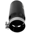 Load image into Gallery viewer, aFe SATURN 4S 4in SS Intercooled Exhaust Tip - Black 4in In x 5in Out x 12in L Bolt-On - Back View