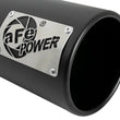 Load image into Gallery viewer, aFe SATURN 4S 4in SS Intercooled Exhaust Tip - Black 4in In x 5in Out x 12in L Bolt-On - Installation View