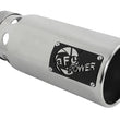 Load image into Gallery viewer, aFe SATURN 4S 4in SS Intercooled Exhaust Tip - Polished 4in In x 5in Out x 12in L Bolt-On - Main Product View