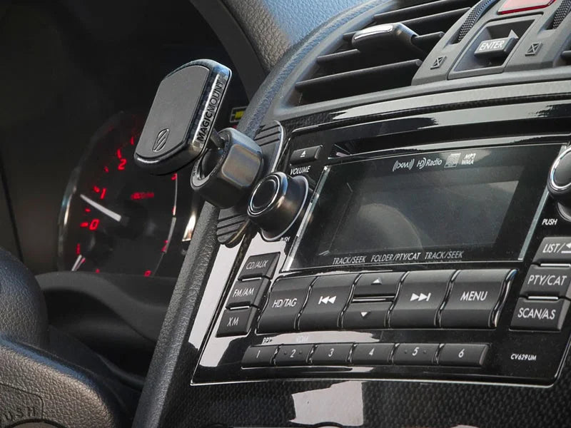aFe SCORCHER PRO Magnetic Dash Mount w/ Carbon Fiber Trim - Side View