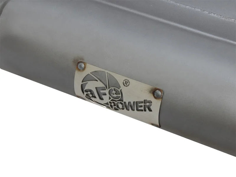 aFe Scorpion 2-1/2in Alum Steel Axle-Back Exhaust w/Polished Tip 07-18 Jeep Wrangler JK V6-3.6/3.8L - Side View