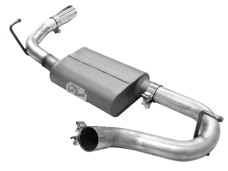 aFe Scorpion 2-1/2in Alum Steel Axle-Back Exhaust w/Polished Tip 07-18 Jeep Wrangler JK V6-3.6/3.8L - Additional View 6