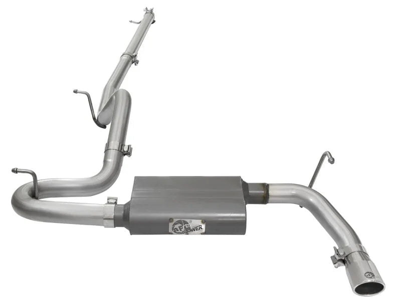 aFe Scorpion 2-1/2in Aluminized Steel Cat Back Exhaust 07-17 Jeep Wrangler V6-3.6/3.8L (4 Dr) - Back View