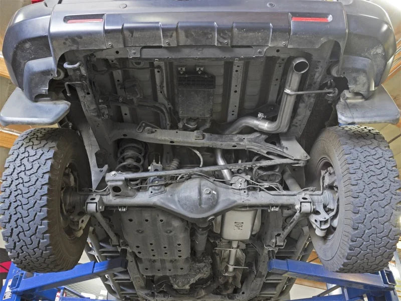 aFe Scorpion 2-1/2in Aluminized Steel Cat-Back Exhaust 07-17 Toyota FJ Cruiser V6 4.0L - Side View