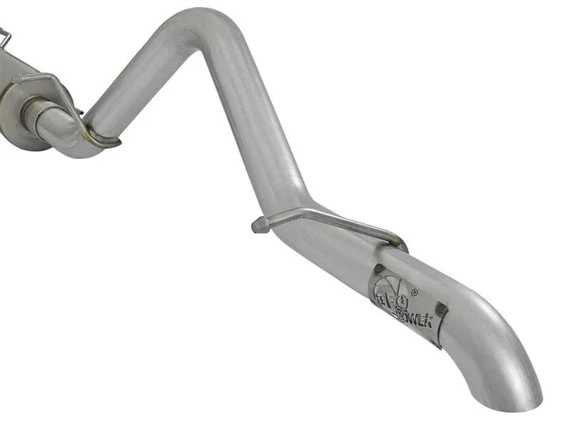 aFe Scorpion 2-1/2in Aluminized Steel Cat-Back Exhaust 07-18 Jeep Wrangler (JK) V6 3.6L/3.8L (2/4dr) - Back View