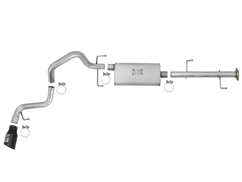 aFe Scorpion 2-1/2in Aluminized Steel Cat-Back Exhaust w/ Black Tips 07-17 Toyota FJ Cruiser V6 4.0L - Installation View