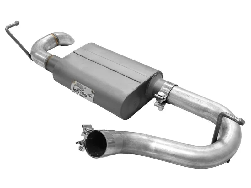 aFe Scorpion Exhaust System Axle Back Aluminized Hi-Tuck 07-17 Jeep Wrangler JK V6 3.6/3.8L - Side View