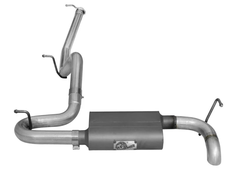 aFe Scorpion Exhaust System Cat Back 2.5in Aluminized Hi-Tuck 07-18 Jeep Wrangler JK V6 3.6/3.8L - Side View