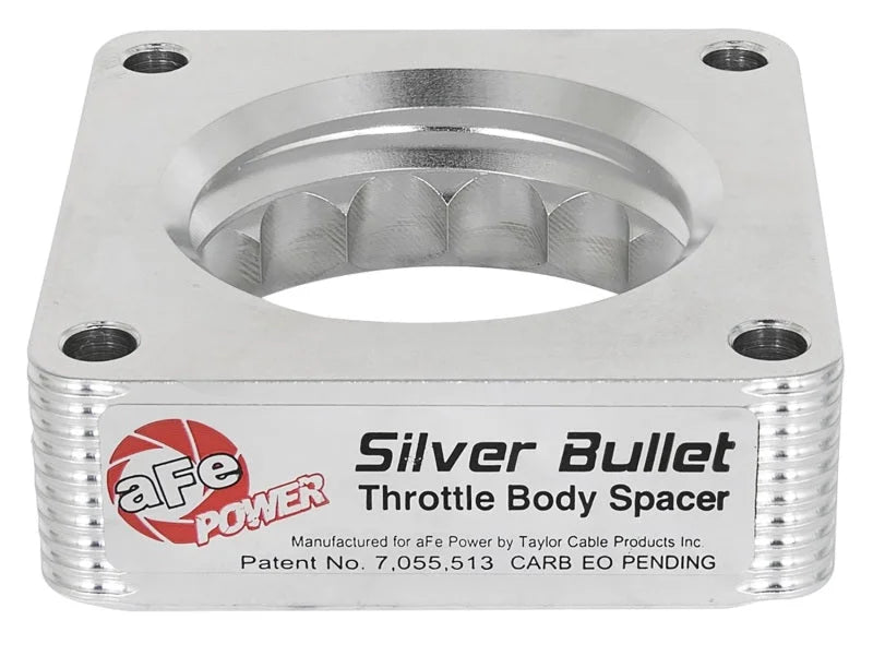 aFe Silver Bullet Throttle Body Spacer 09-18 Nissan 370Z V6-3.7L (VQ37VHR) - Back View