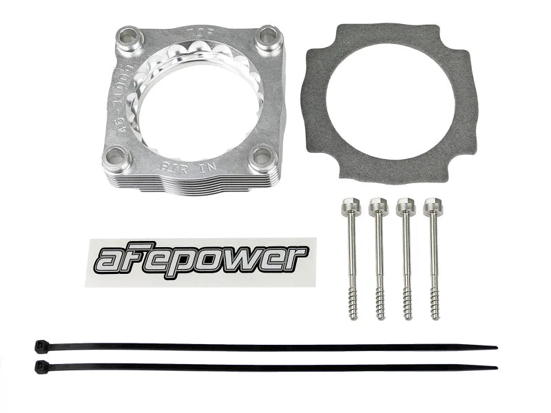 aFe Silver Bullet Throttle Body Spacer 12-15 BMW 328i (F30) L4-2.0L N20/N26 - Back View