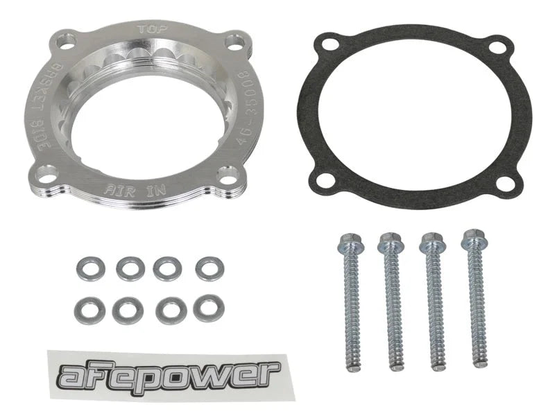 aFe Silver Bullet Throttle Body Spacer 2018+ Jeep Wrangler (JL) V6 3.6L - Back View