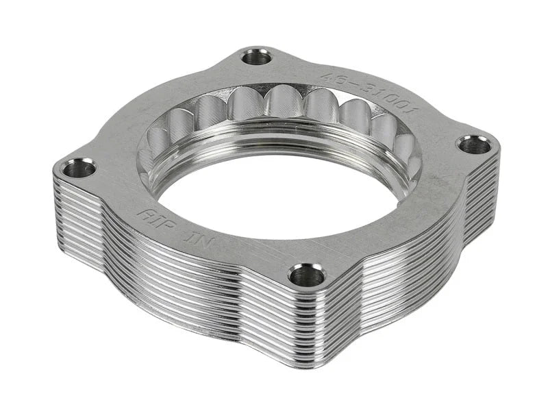 aFe Silver Bullet Throttle Body Spacer N62 Only BMW (E53) 04-09 5series (E60) 04-09 6series (E63/64) - Back View