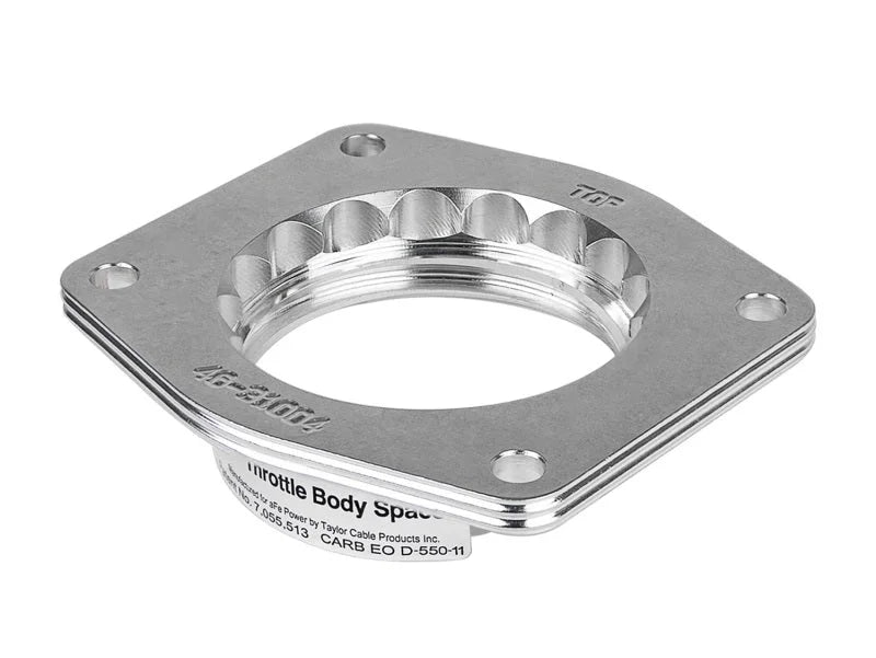 aFe Silver Bullet Throttle Body Spacers BMW M3 (E36) 92-99 L6 3.0/3.2L *96-99 3.2L - 50 State Legal* - Side View