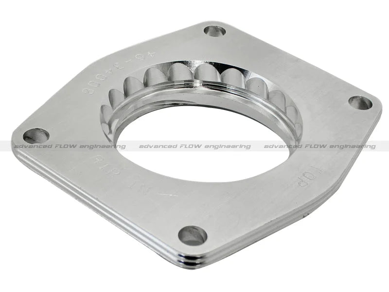 aFe Silver Bullet Throttle Body Spacers TBS 2014 GM Silverado/Sierra 1500 V8 5.3L - Side View