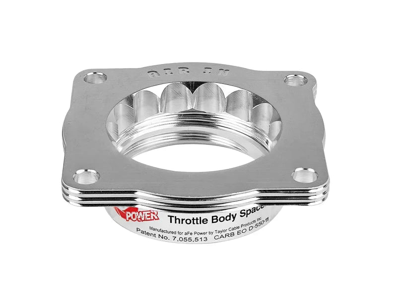 aFe Silver Bullet Throttle Body Spacers TBS BMW 325i (E46) 01-06 L6-2.5L - Back View