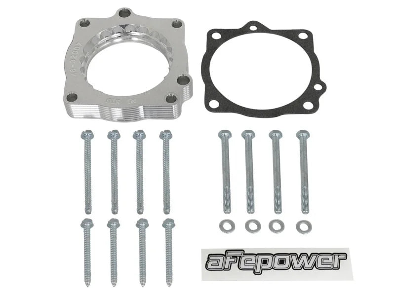aFe Silver Bullet Throttle Body Spacers TBS Dodge Challenger SRT8 11-12 V8-6.4L - Side View