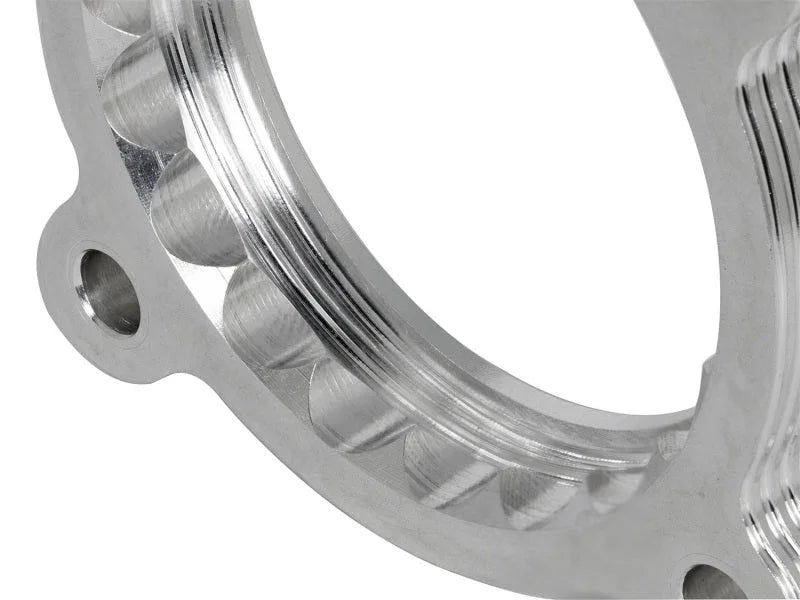 aFe Silver Bullet Throttle Body Spacers TBS Nissan Patrol 10-16 V8-5.6L - Side View