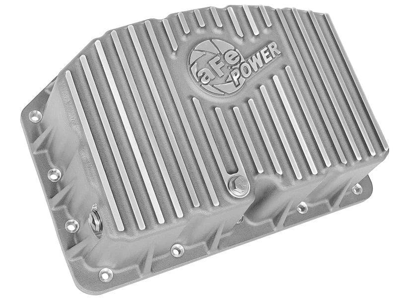 aFe Street Series Engine Oil Pan Raw w/ Machined Fins 46-70320 fits 2011-2025 Ford F-250 Super Duty Powerstroke V8-6.7L / ...