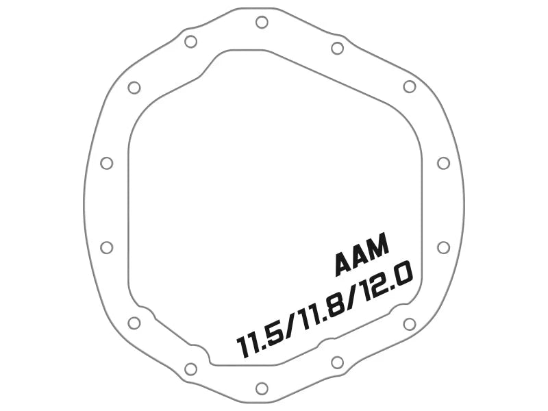 aFe Street Series Rear Differential Cover Black w/ Machined Fins 19-20 Ram 2500/3500 - Back View
