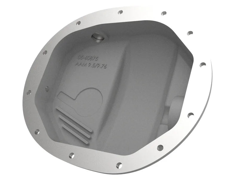 aFe Street Series Rear Differential Cover Raw 14-19 Chevrolet Silverado V8 4.3L / 5.3L / 6.2L - Side View