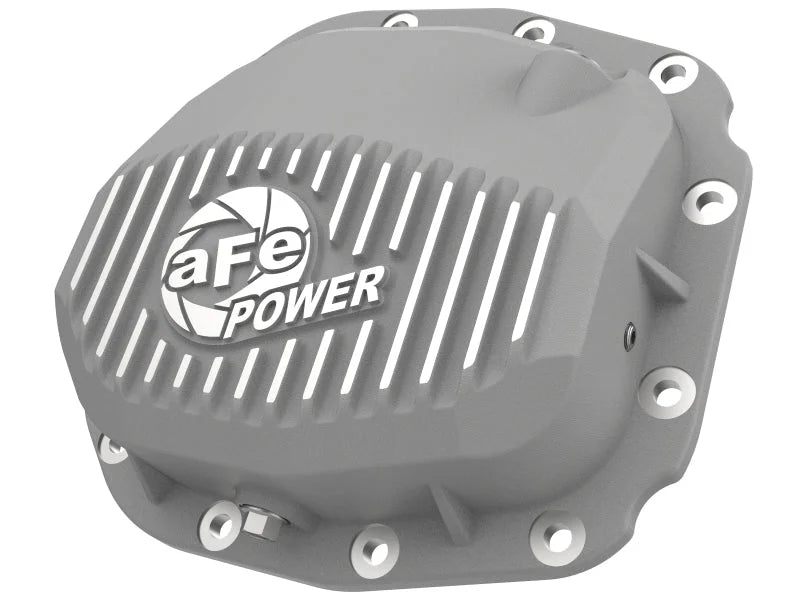 aFe Street Series Rear Differential Cover Raw w/ Fins 15-19 Ford F-150 (w/ Super 8.8 Rear Axles) - Main Product View