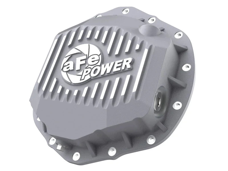 aFe Street Series Rear Differential Cover Raw w/ Machined Fins 20-21 GM Trucks V8-6.6L - Main Product View